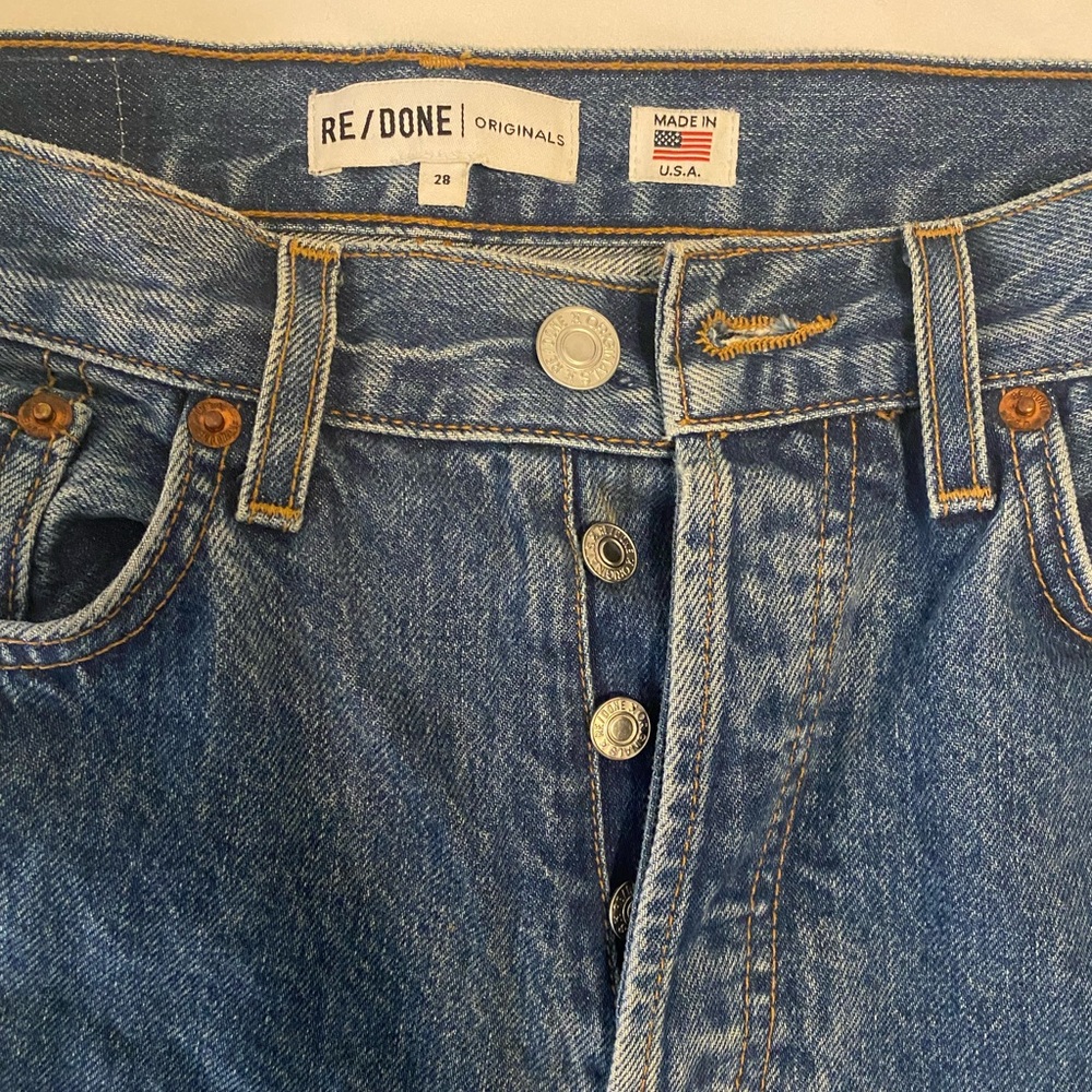RE/DONE Ultra High Rise Bell Bottom — size 28